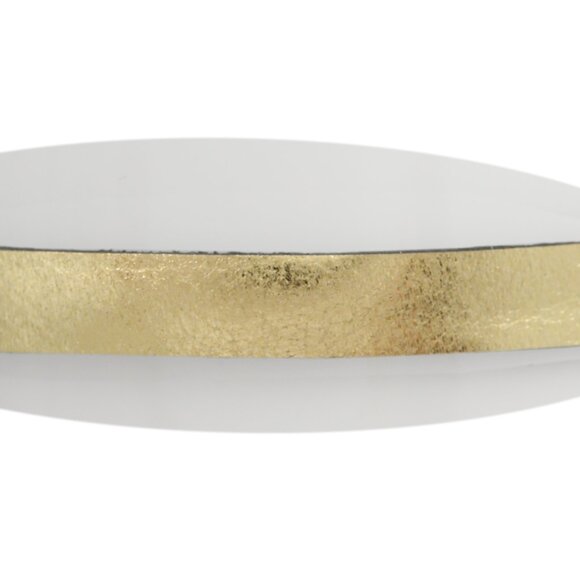 Genuine Leather Choker From Italy Gold tone coating film Adjustable (#4) - Picture 6 of 9